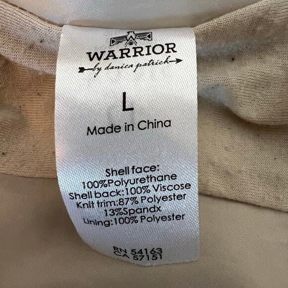 Warrior by Danica Patrick Metallic Faux Leather Jacket Size Large - Picture 8 of 11